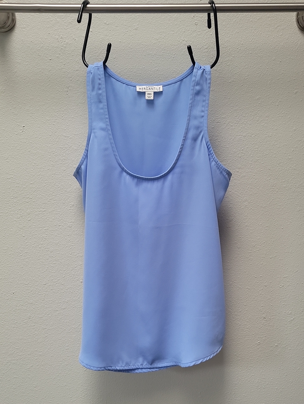 JCrew Light Blue Satin Scoop Neck Camisole